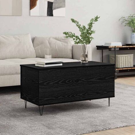 Coffee Table Black oak 90 x 44.5 x 45 cm Engineered wood vidaXL (1/5)