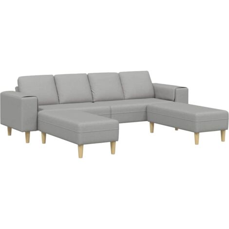 Sofa Set Cloud grey Fabric vidaXL (1/5)