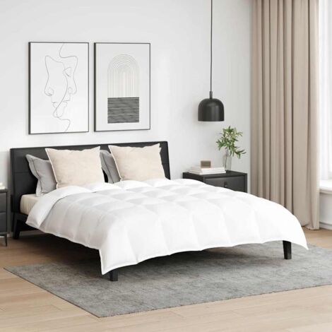 Duvet Set with Pillow 3 pcs White Microfiber and Cotton vidaXL