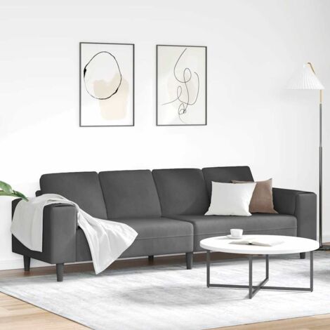 Fabric Sofa with Cushion Dark Grey Corduroy fabric vidaXL (1/5)