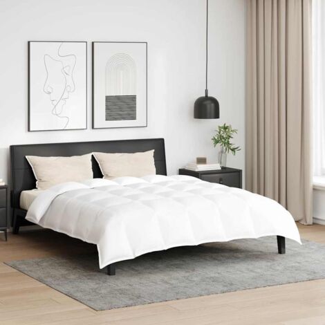 Duvet Set with Pillow 3 pcs White Microfiber and Cotton vidaXL