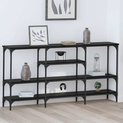 Console Table Black oak 160 x 29 x 80 cm Engineered wood vidaXL