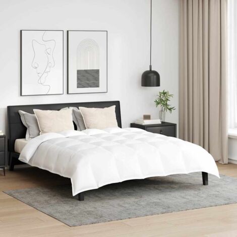 Duvet Set with Pillow 3 pcs White Microfiber and Cotton vidaXL