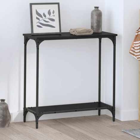 Console Table Black oak 75 x 30.5 x 75 cm Engineered wood vidaXL