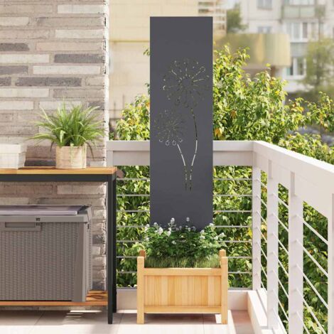 Garden Privacy Screen Anthracite 32 x 140 cm Cold-rolled steel vidaXL