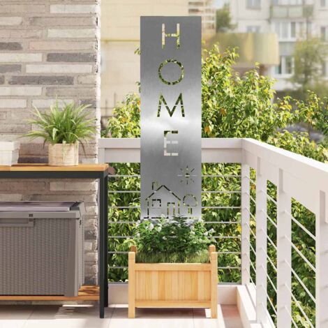 Garden Privacy Screen Silver 32 x 140 cm Stainless steel vidaXL