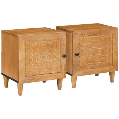 Bedside Table 2 pcs Light brown 40 x 33 x 46 cm vidaXL