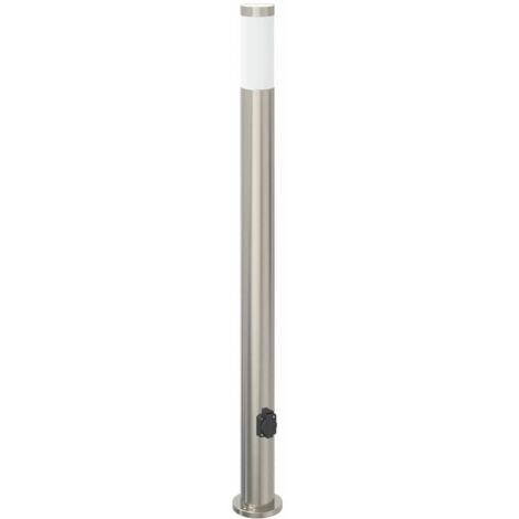 Bollard Light with Outlet 110 cm Stainless Steel IP44 vidaXL (1/5)