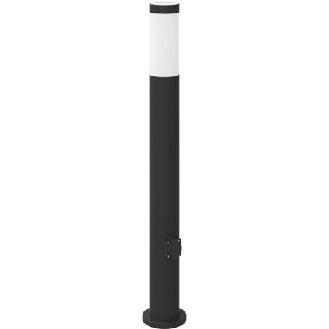 Bollard Light with Outlet 80 cm Stainless Steel IP44 vidaXL (1/5)