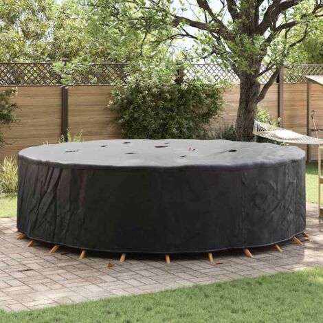 Outdoor Furniture Cover Black 320 x 320 x 105 cm 210D fabric vidaXL