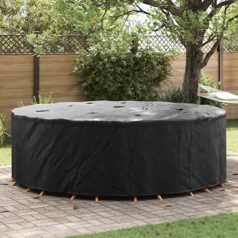 Outdoor Furniture Cover Black 279 x 279 x 71 cm 600D fabric vidaXL