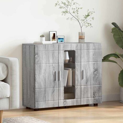 Sideboard Grey sonoma 55.5 x 29 x 100 cm Engineered wood vidaXL (1/5)