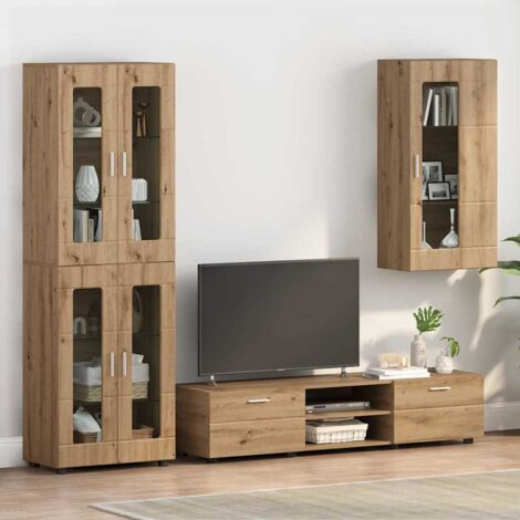 Wall-mounted Cabinet with Shelf Artisan oak 55 x 29 x 100 cm vidaXL