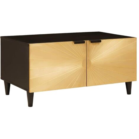 Coffee Table Black and Gold 80 x 50 x 40 cm vidaXL