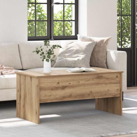 Coffee Table Artisan oak 102 x 50.5 x 46.5 cm Engineered wood vidaXL