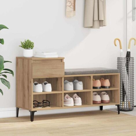 Shoe Cabinet 102 x 36 x 60 cm Engineered wood Artisan oak vidaXL (1/5)