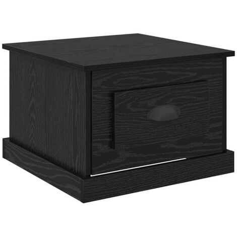 Coffee Table Black oak 50 x 50 x 35 cm Engineered wood vidaXL (1/5)