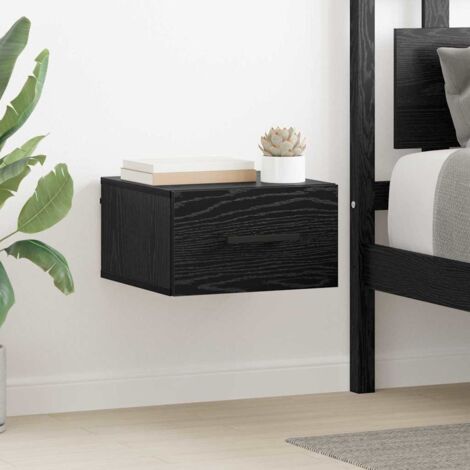 Bedside Cabinet Black oak 35 x 35 x 20 cm Engineered wood vidaXL