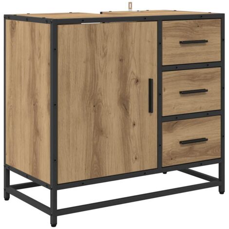Bathroom Sink Cabinet with Drawer Artisan oak 65 x 33 x 60 cm vidaXL