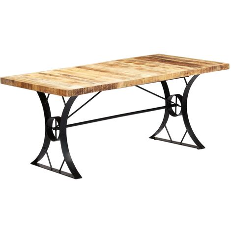 Dining Table DKD Home Decor 180 x 89 x 75 cm Metal Mango wood main image 1