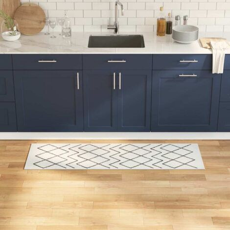 Kitchen Rug White 150 x 45 cm Velvet vidaXL (1/5)