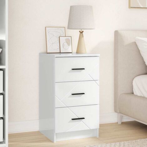 Bedside Cabinet with Drawer High gloss white 38 x 38 x 66 cm vidaXL (1/5)