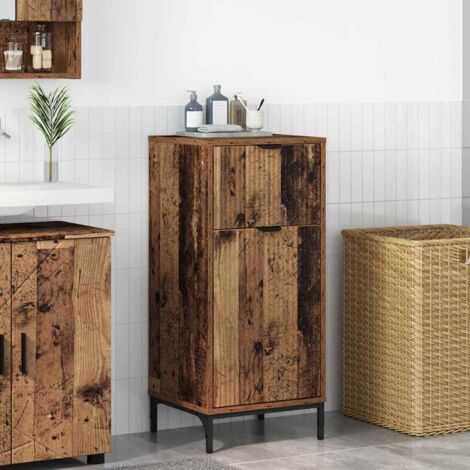 Bathroom Cabinet with Drawer Old Wood 39.5 x 36 x 88 cm vidaXL