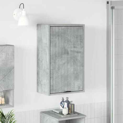 Bathroom Cabinet Wall-mounted Concrete Grey 39 x 23.5 x 65 cm vidaXL