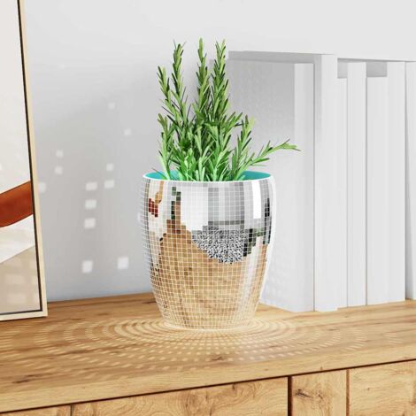 Mirror Mosaic Tile Geometric 12 pcs Silver 100 x 4 cm Glass vidaXL