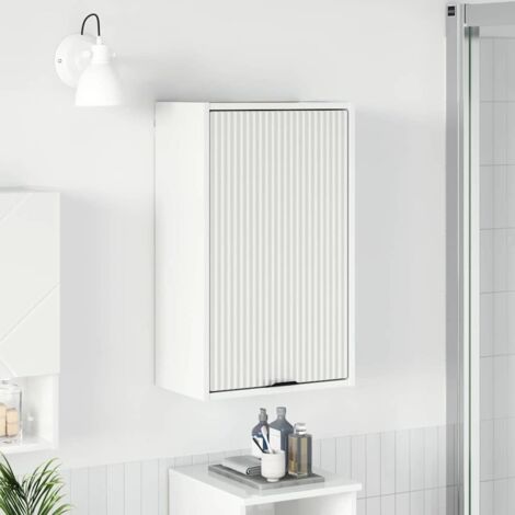 Bathroom Cabinet with Door High Gloss White 39 x 23.5 x 65 cm vidaXL