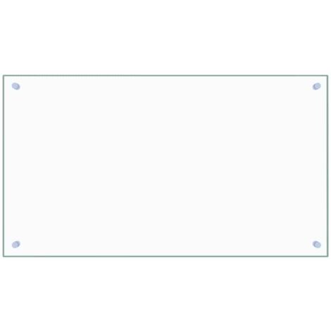 Kitchen Backsplash Transparent 90 x 50 cm Tempered Glass vidaXL