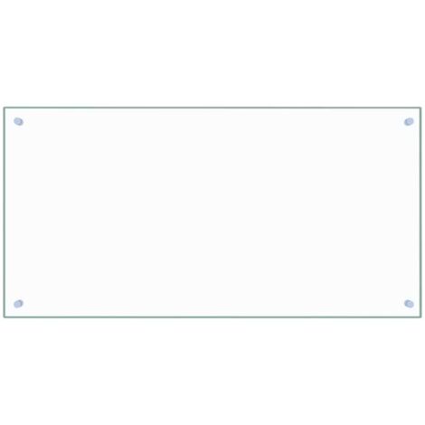 Kitchen Backsplash Transparent 100 x 50 cm Tempered Glass vidaXL