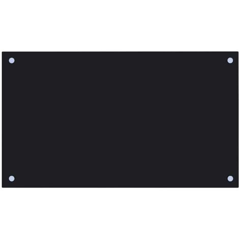 Kitchen Backsplash Black 70 x 40 cm Tempered Glass vidaXL