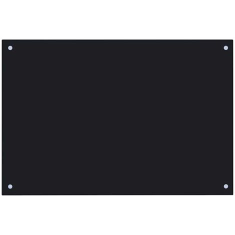 Kitchen Backsplash Black 90 x 50 cm Tempered Glass vidaXL