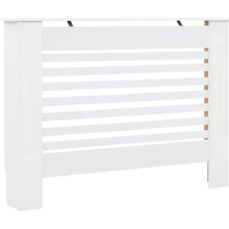 vidaXL Radiator Cover White 112x19x81.5 cm MDF (1/5)