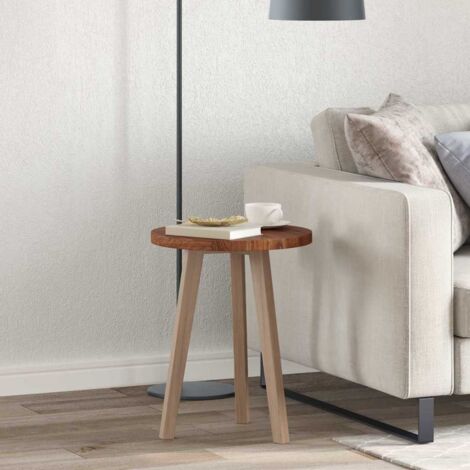 Table Top Dark brown Ø 40 x 2.5 cm Solid oak wood vidaXL