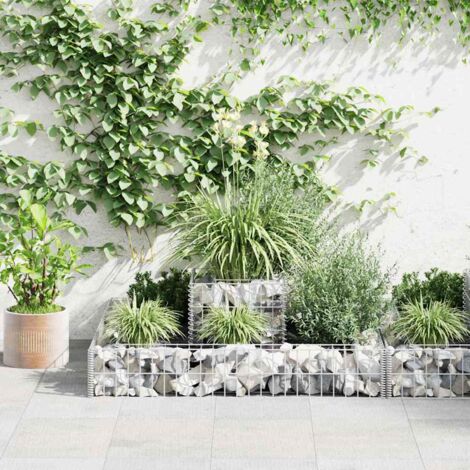 Gabion Planter Galvanised Steel 120x120x20 vidaXL