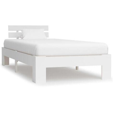 Bed Frame  White  Solid pine wood, plywood  Single  Durable vidaXL (1/5)