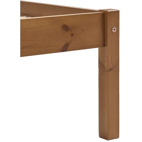 Bed Frame without Mattress Honey Brown Solid Pine Wood 180x200cm vidaXL