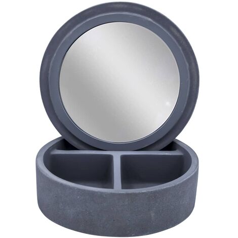 RIDDER Cosmetic Box with Mirror Cement Grey - Grey