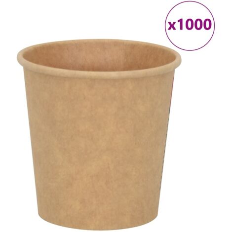 Paper Coffee Cups 1000 pcs 4oz 100ml Brown vidaXL (1/5)