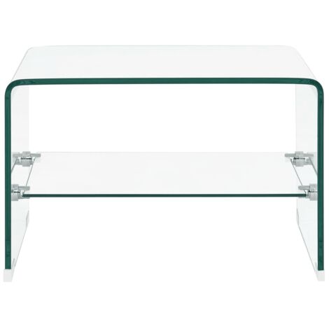 Coffee Table Clear 50x45x33 cm Tempered Glass vidaXL