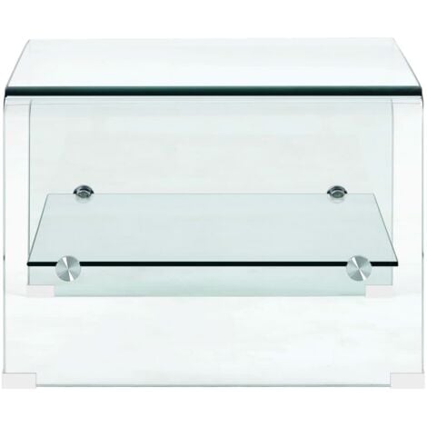 Coffee Table Clear 50x45x33 cm Tempered Glass vidaXL