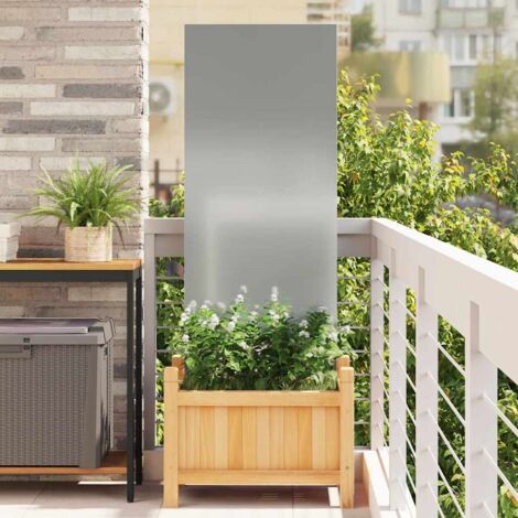 Garden Privacy Screen Silver 50 x 140 cm Galvanised steel vidaXL