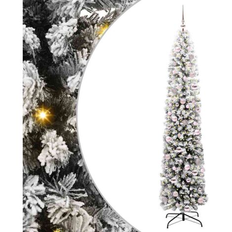 Artificial Christmas Tree with 300 LEDs with Stand Green 210 cm vidaXL