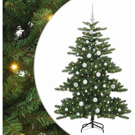 Artificial Hinged Christmas Tree with 150 LEDs 150 cm PVC vidaXL