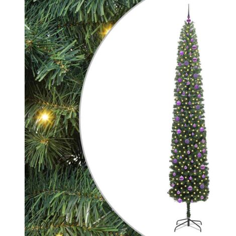 Artificial Christmas Tree with 300 LEDs with Stand Green 270 cm vidaXL