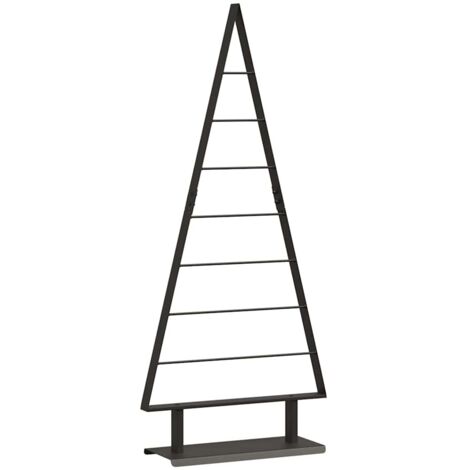 Vidaxl – Metal Christmas tree with stand 125.5 cm – Black steel for indoor and sheltered outdoor use – Minimalist design for modern decor (1/5)