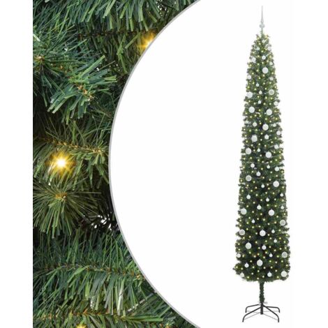 Artificial Christmas Tree with 300 LEDs with Stand Green 270 cm vidaXL