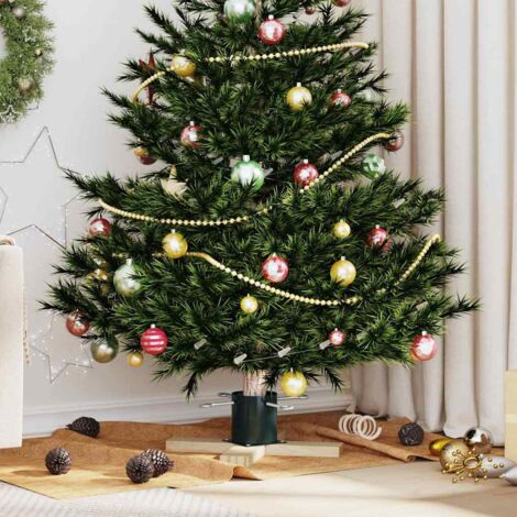 Christmas Tree Stand 1.73 Green 50 x 50 x 16 cm Solid Pine Wood vidaXL (1/5)